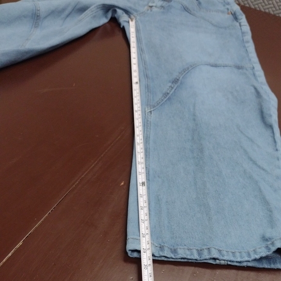 SAIGE Stylish Light Blue Barrel Leg or Wide Leg Jeans - Picture 10 of 16